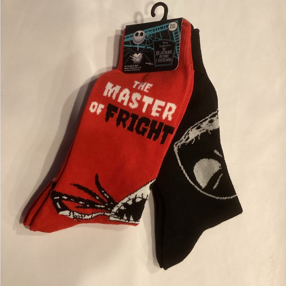 2 Pairs Of Disney Nightmare Before Christmas Halloween Socks Master Of Fright
